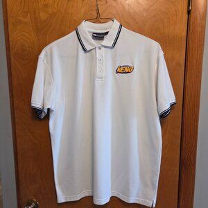 Blue Generation Men's Polo White w/Blue Trim KENO Size L   (49)